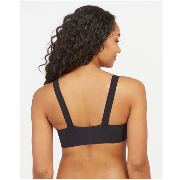 SPANX Bra-llelujah Lightly Lined Wireless Bra Black Front Clasp Wide Straps 32D - Picture 3 of 16